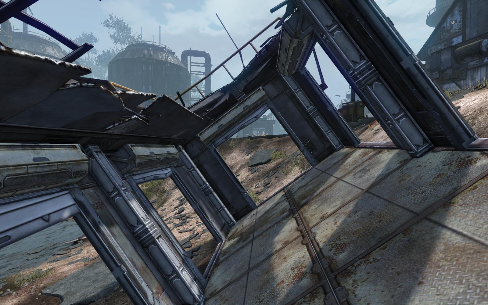 Collapsed structure creating a route